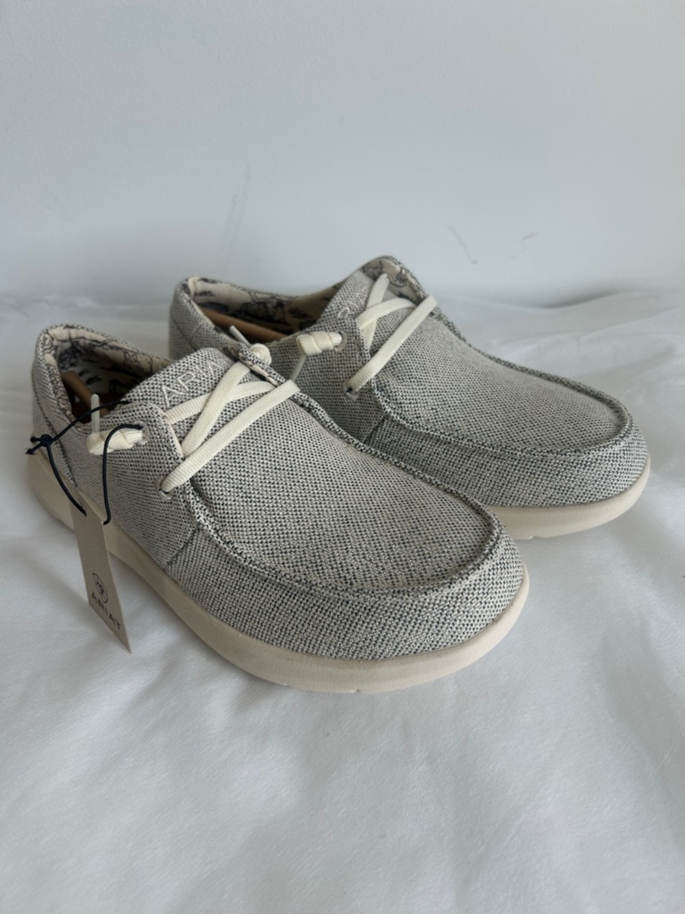 Ariat Women’s Hilo in Light Gray Casual Slip-On Mocs or Boat Shoes